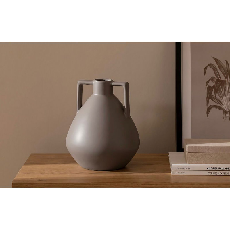Clytie Ceramic Table Vase, 22cm H x 22cm W x 27cm D, Mink