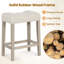 Ensemble de 4 tabourets de bar 24 po avec cadre en bois d'hévéa pour îlot de cuisine-1140077827