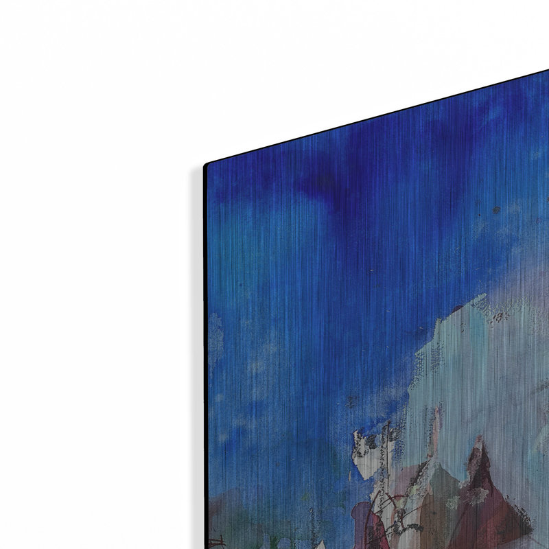 36 po x 24 po, art mural en métal luxueux «Grandstand toit» par Erin McGee Ferrell, H 24 po x l 36 po