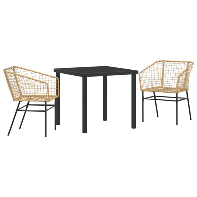  Square 3 - Piece 2 - Person 73Cm L Outdoor Dining Set