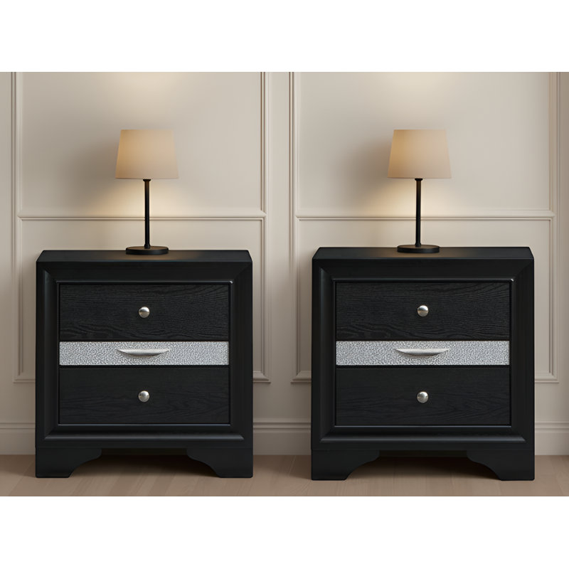 Torring White Nightstand Set Of 2, White