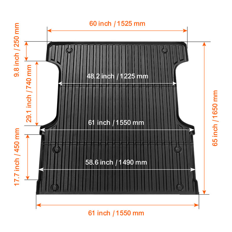 Tapis de lit pour camion 2022-2024 Accessoires de doublure de camion TPE Tundra
