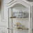 White Solid Wood+Glass Display Cases