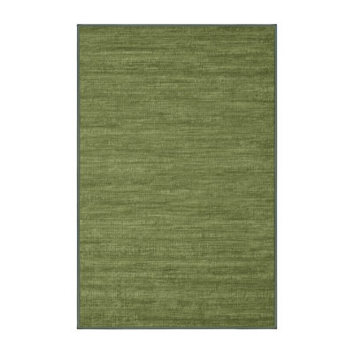 Tapis vert uni lavable à la machine