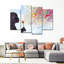 «People Blowing Colorful Dandelion On Canvas», ensemble de 4 pièces par Artsy Sally-93024863