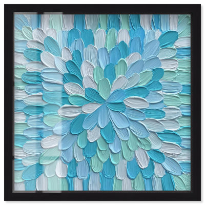 Midday Oasis Shadowbox Print Flower Wall Art by Art Remedy, Black Frame, 31 x 31