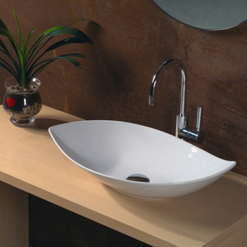 Ceramica 25.5'' L Bathroom Sink