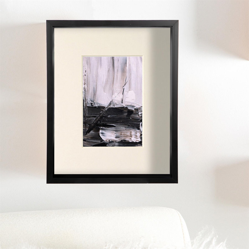 Nicola Spring - 8" x 10" 3D Deep Box Photo Frame - 4" x 6" Mount, Black, 4" x 6"