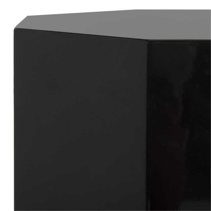 Table de bout cadre Neria, Laque noire