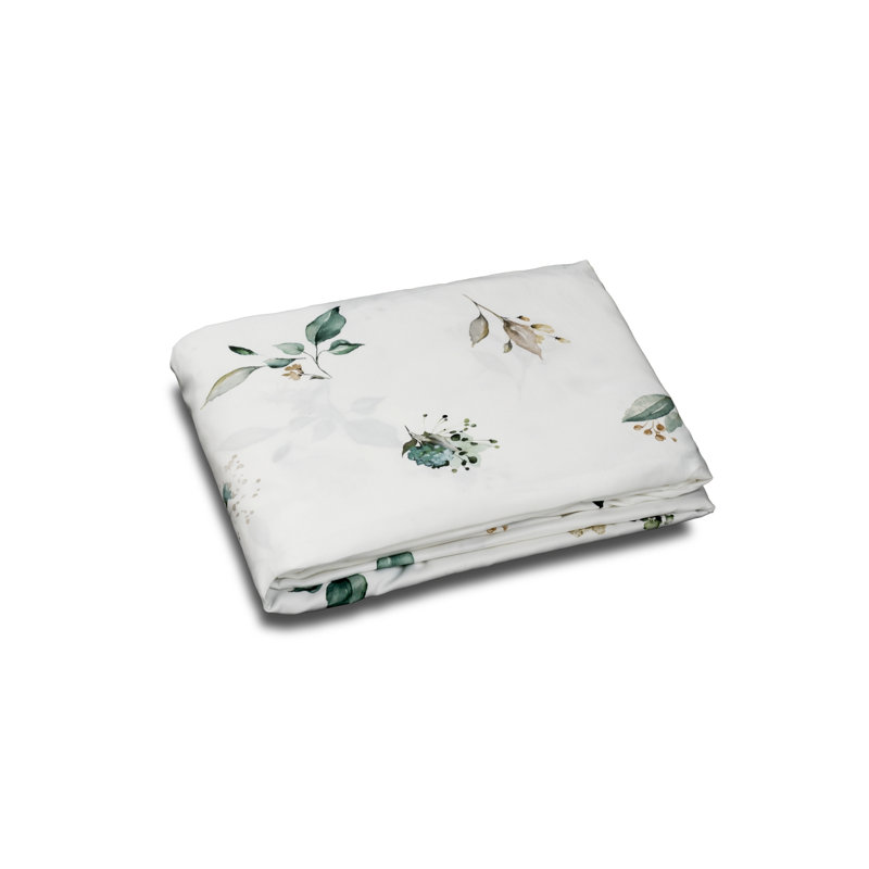 Verdiana Print By DEA Sateen Fitted Sheet, Twin Fitted Sheet, Aqua
