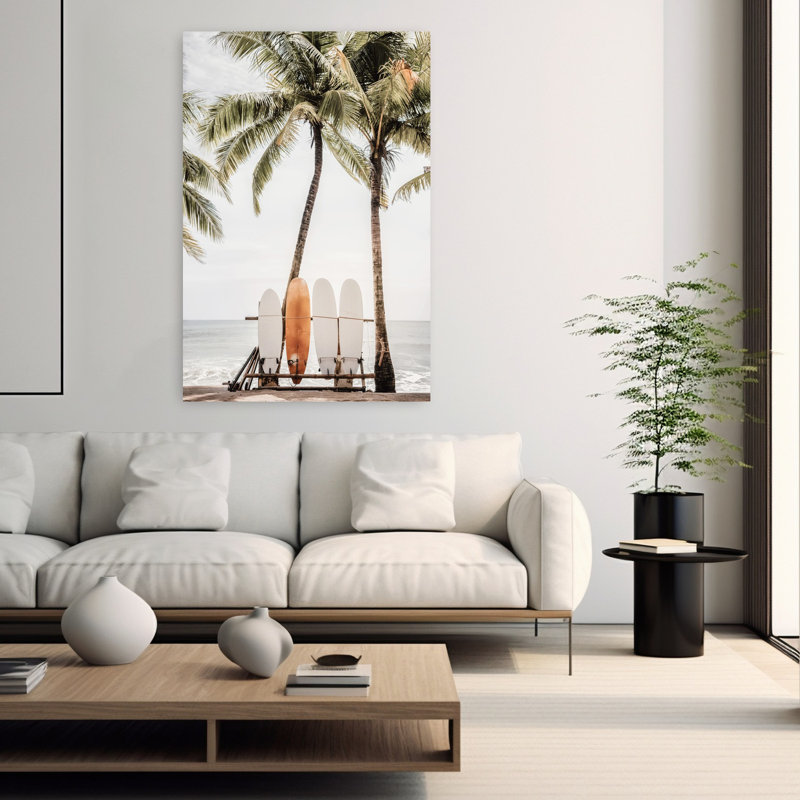Hawaii Surfing, art mural contemporain, H 60 po x l 40 po