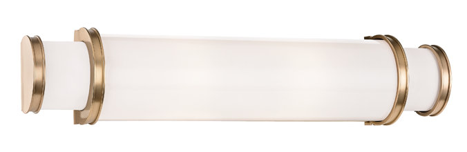 Malcolm LED Bath Bar, Aged Brass