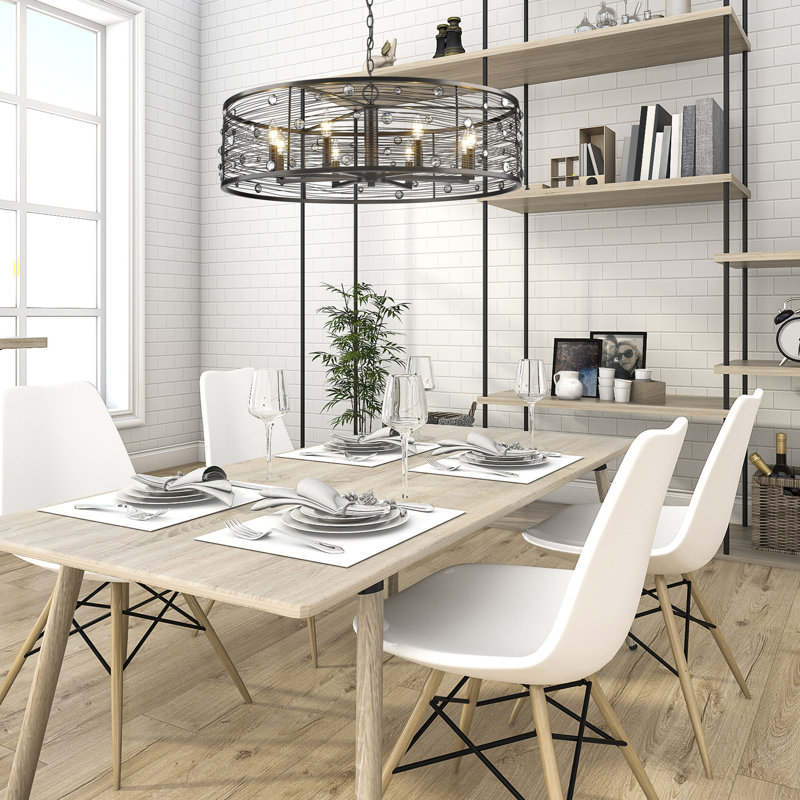 Mataram 8 - Light Dimmable Drum Chandelier