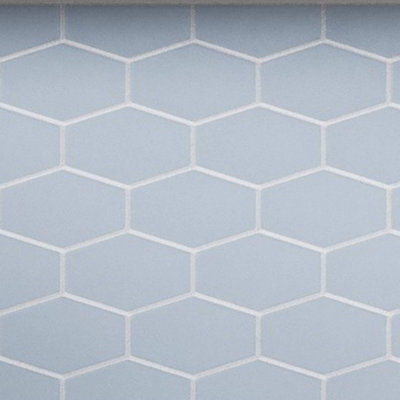 Long Hex 10.60in.x11 in. Glass Mosaic Tile