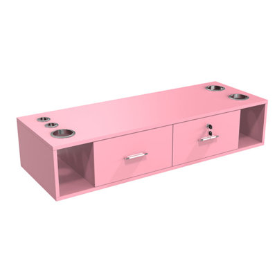 Wall Mount Salon Styling Station With 2 Lockable Drawers