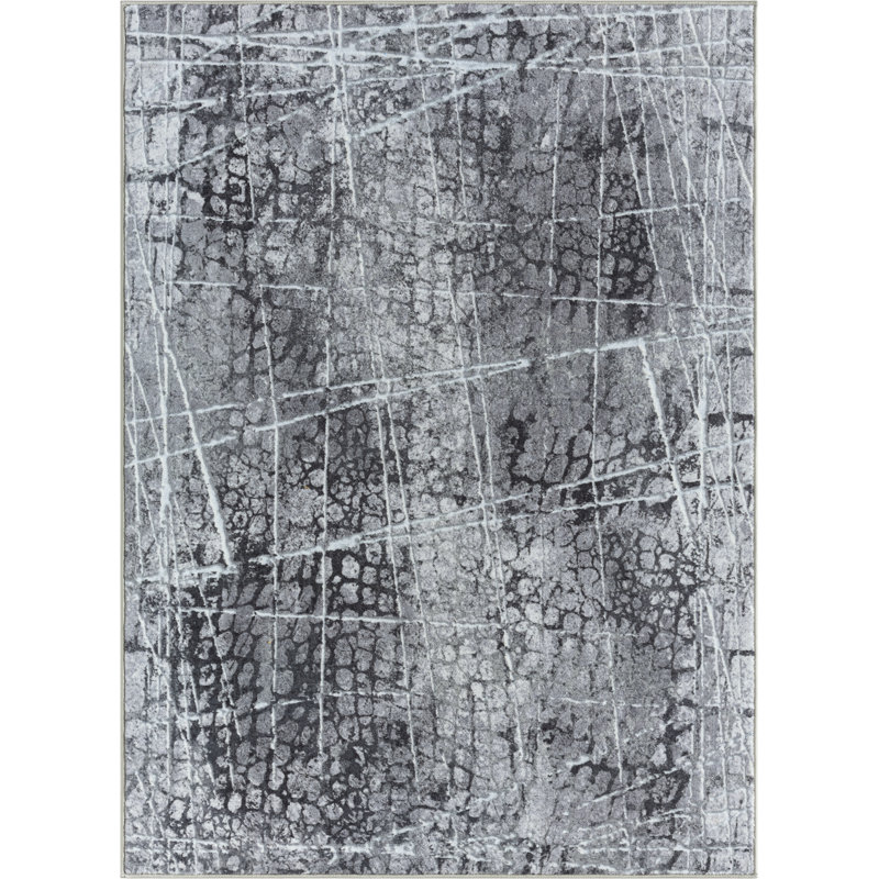 Machine-made Area Rug , Square 120 x 120 cm, Grey