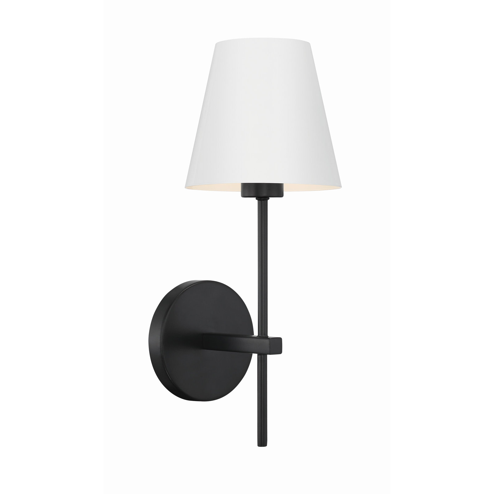 Coverton 1 Light Vibrant Gold Wall Mount, Black