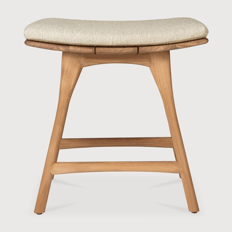 Osso Outdoor Teak Bar Stool, Natural