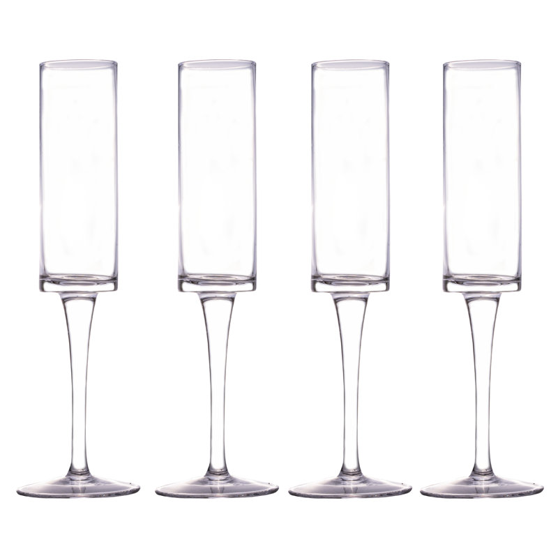 Flûtes à champagne - Verres à mimosa en cristal soufflé à la main (6 oz / 180 ml)