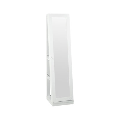 Armoire à bijoux avec miroir, noir