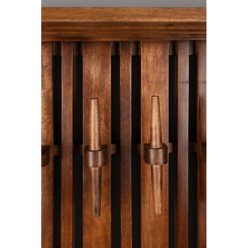 Coat Rack 12 - Hook Coat Rack, Brown