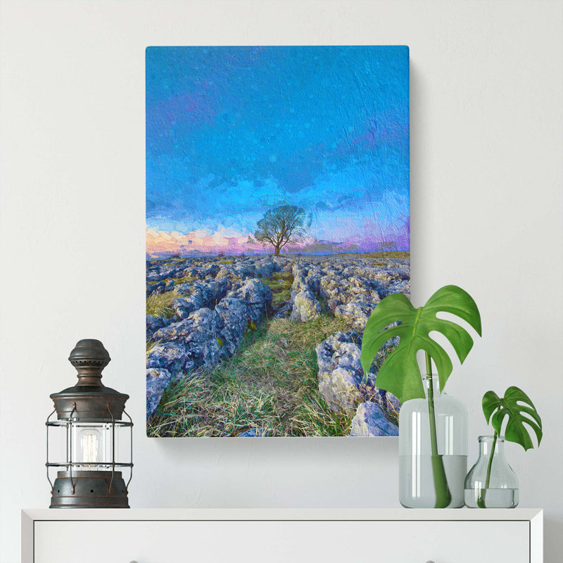 Tree Under A Purple Sky - Wrapped Canvas, 60cm H x 40cm W x 3cm D