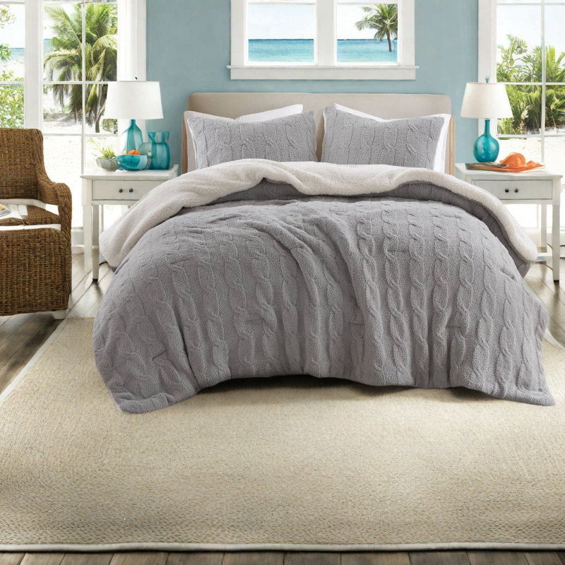 Ensembles de literie en chenille luxueux, design gris moderne pour le confort de la maison
