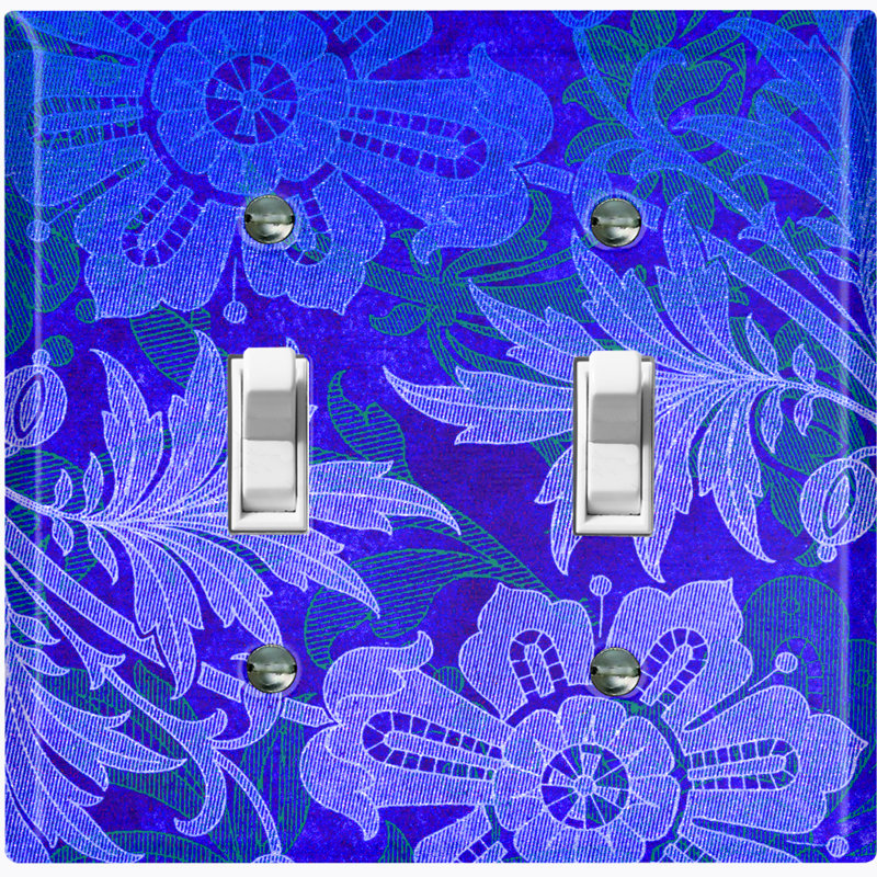 Patterned 2 - Gang Toggle Light Switch Standard Wall Plate
