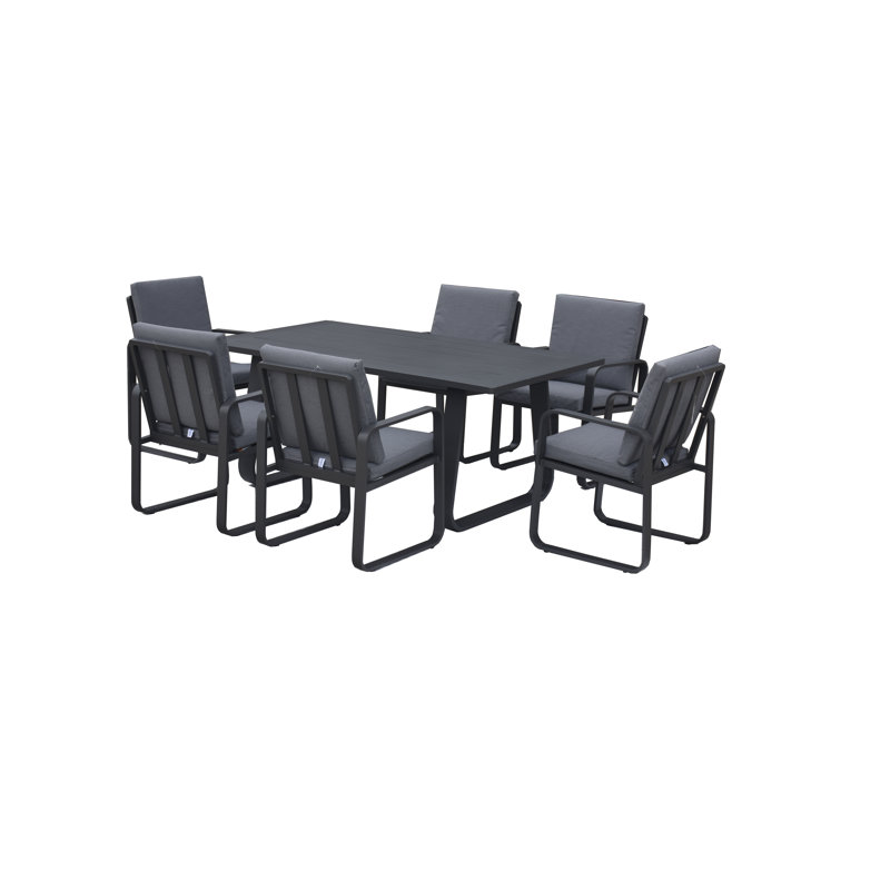 Ashrit Babingley 6 Seat Outdoor Dining Set
