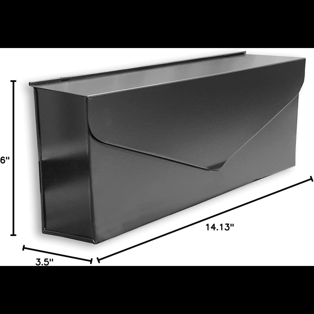 Invenitiah NACH Baxter Extra Large Capacity Mailbox - Extra Large +black+mailboxes+for+outside,+12.4”x7.1”x11.8,+mb 7000blk - View #14