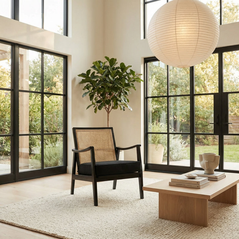 Lichtenstein Armchair Chair with Ottoman