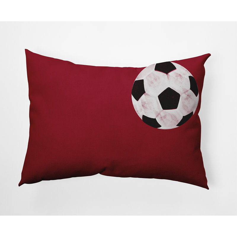  Coussin lombaire d'extérieur Soccer Ball, Rouge