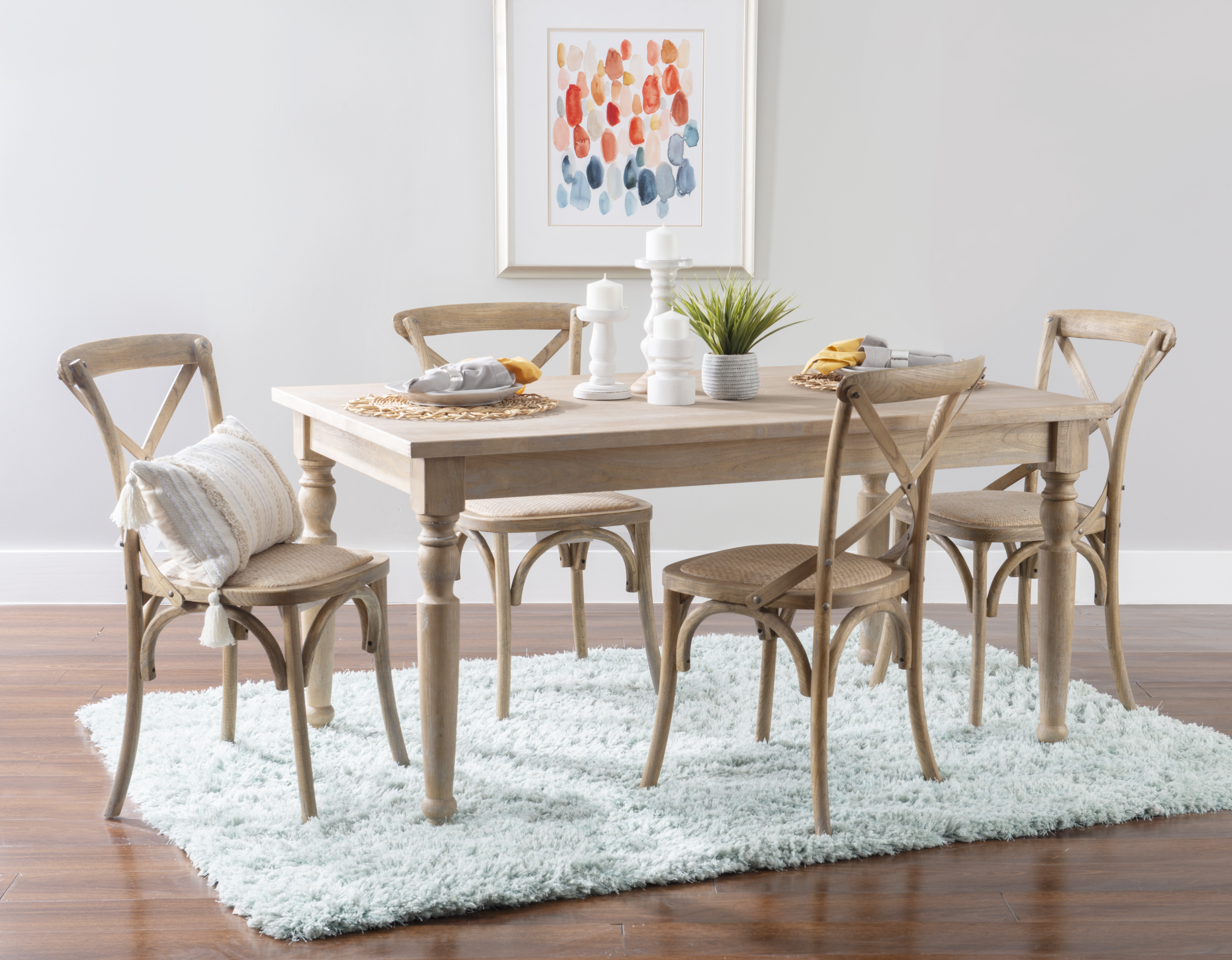 August Grove 5 Piece Solid Wood Dining Set & Reviews - Wayfair Canada