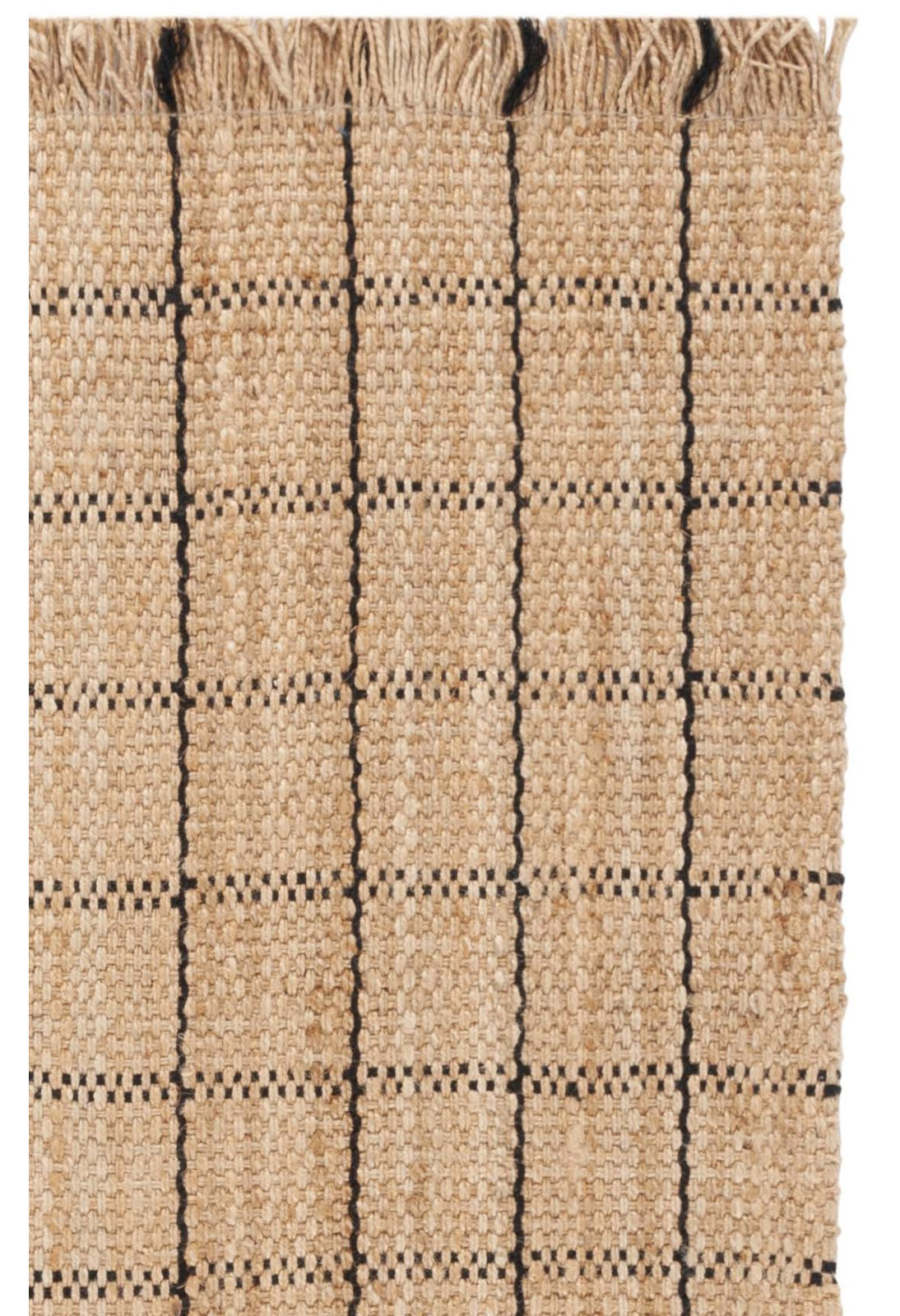 Hand-Woven Geometric Jute Rug, Rectangle 6' x 9'