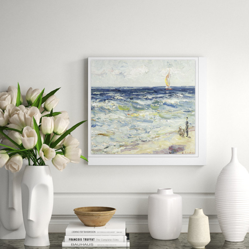 Walk On The Beach Giclee Print, Silver