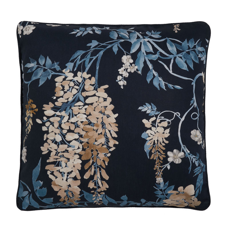 Stevie Floral Square Cushion, Navy