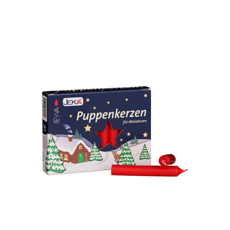 Bougie effilée déévasée de paraffine, Petite bougie (boîte de 20), Rouge