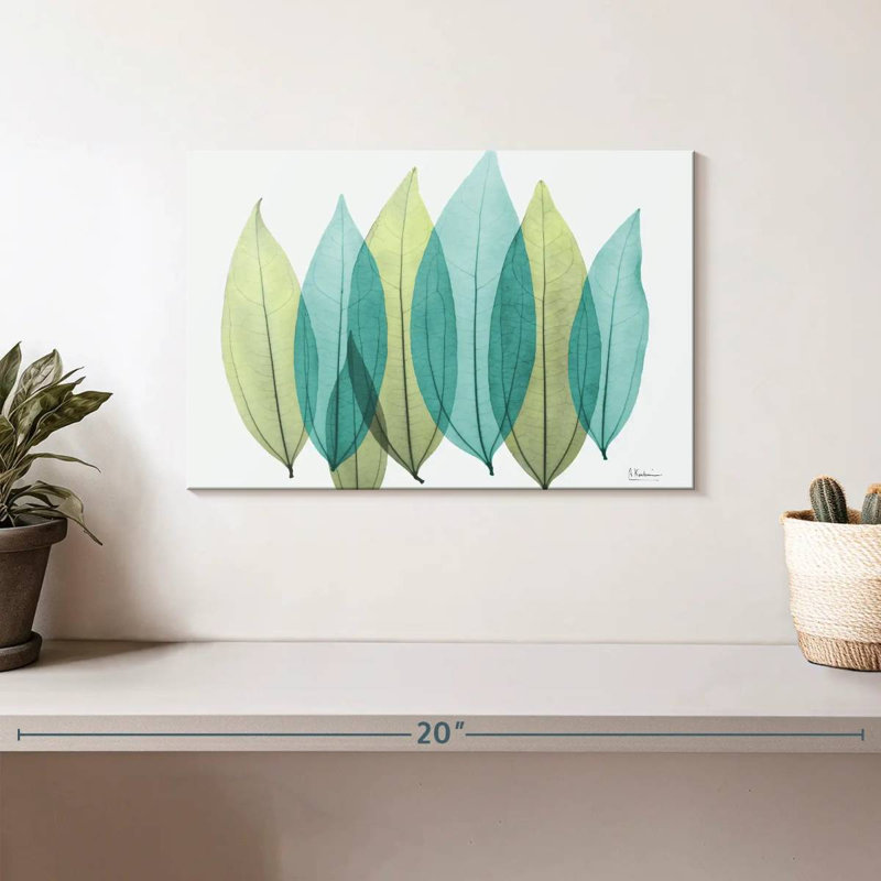 Harnek bleu vert feuilles de coculus, H 8 po x l 12 po