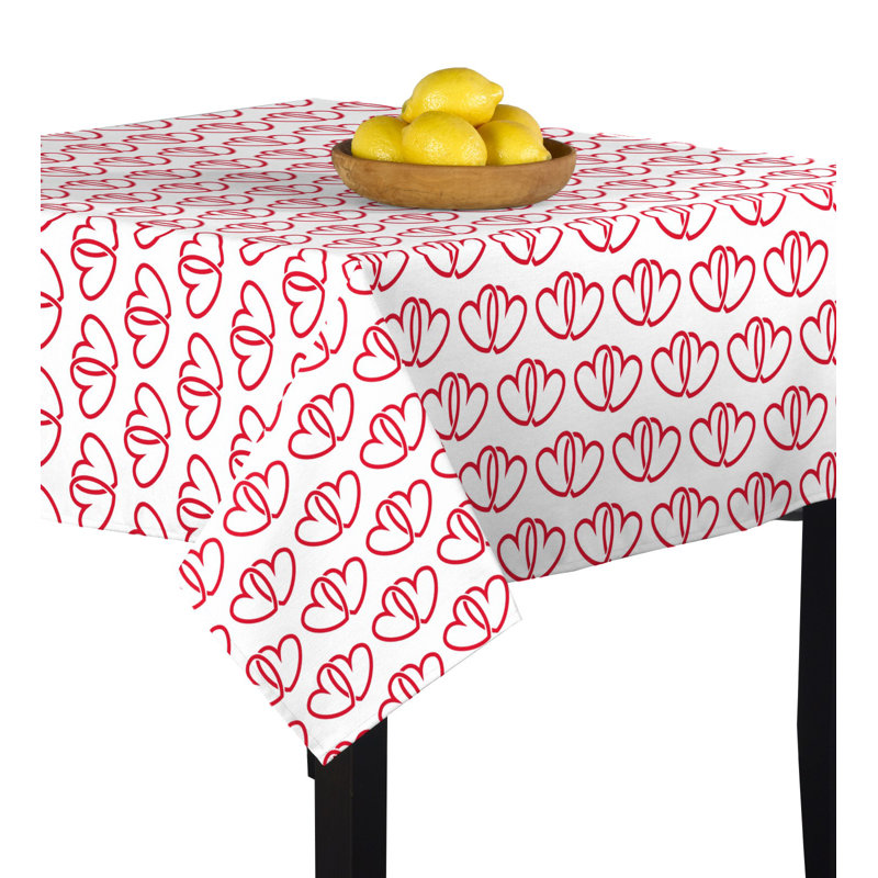 Miraglia Geometric Square Valentine's Day Tablecloth, 90" x 90"