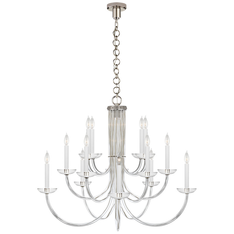 AERIN Wharton Chandelier, Polished Nickel