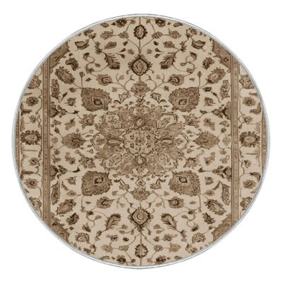 Machine Washable Tabriz Beige Area Rug