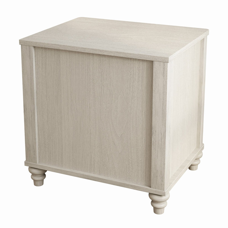 Tevrat 21.65" 3 Drawers Nightstand, Beige, Individual