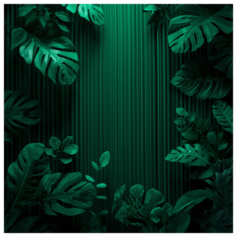 Tropical Green Foliage Duvet Covers, Queen