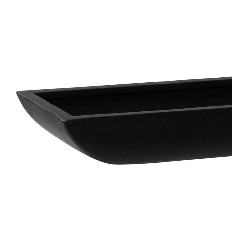 Minimalist Pots Handmade Fiberstone Planter, 3" H x 19.5" W x 7.5" D