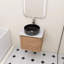 Meuble-lavabo mural 24 po avec lavabo d'art en céramique, porte à fermeture en douceur-996622561