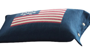 Embroidered Linen Throw Pillow
