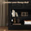 71 " Tall Storage Bookcase Cabinet with LED Lights, Charging Station & Power Outlet, 2 Drawers and 2 Doors-130462178
