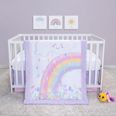 Gianni Rainbow Showers 4 Piece Crib Bedding Set -  Harper Orchard, 425E4DDF84674417A1936E6E58F59495