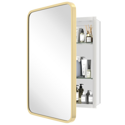 Aluminum Medicine Cabinet with Mirror