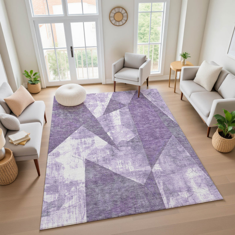 Premium Machine Washable Ashington AMF1838 Modern Rug, Rectangle 10' x 14'